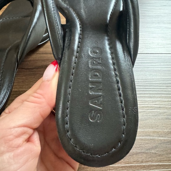 Sandro kitten heels, puffed leather. Never worn. - Picture 2 of 9